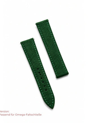 Alcantara – Version passend für Omega-Faltschließe – Tiergarten – Frontansicht
