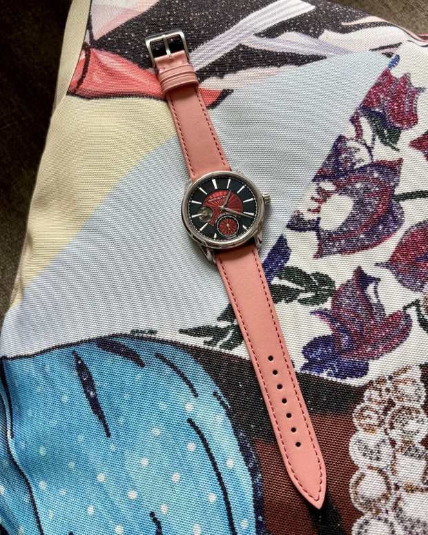 Grönefeld-Uhr mit rosafarbenem StrapKlub Kalbsleder Classic Von Praunheim